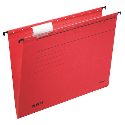 Artikelbild für AKTION: 5 LEITZ Hängemappen ALPHA® 1985 rot mit Prämie nach Registrierung, Artikelnummer 322166