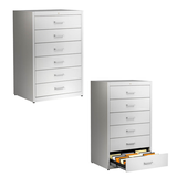 Artikelbild 1 für mauser client entry Karteischrank lichtgrau 6 Schubladen 80,0 x 60,0 x 135,0 cm, Artikelnummer 259426