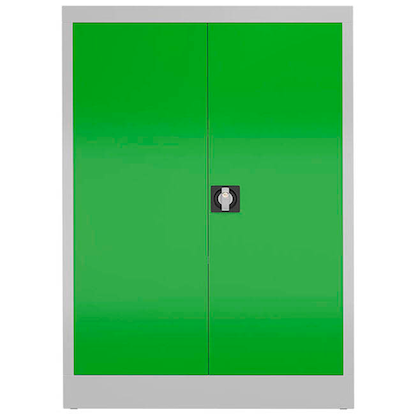 Artikelbild 3 für ClassiX Metallschrank X-530325 lichtgrau, gelbgrün 92,0 x 42,0 x 120,0 cm, aufgebaut, Artikelnummer 182419