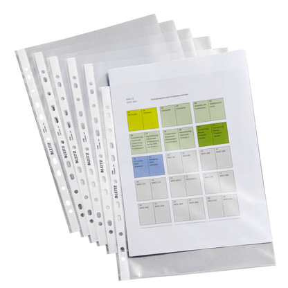 Artikelbild 17 für AKTION: 100 LEITZ Prospekthüllen 4790 DIN A4 transparent genarbt 0,09 mm, Artikelnummer 663957