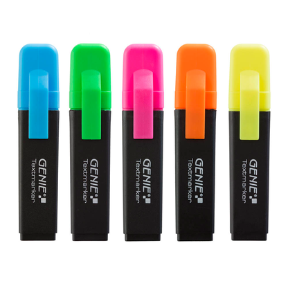 Artikelbild 2 für GENIE Textmarker farbsortiert, 5 St., Artikelnummer 404691