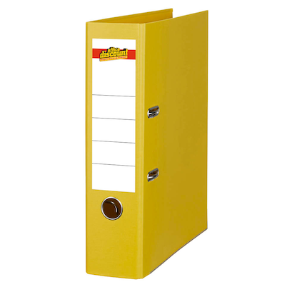 Artikelbild für office discount Ordner gelb Kunststoff 8,0 cm DIN A4, Artikelnummer 501528