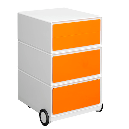 Artikelbild 4 für PAPERFLOW easyBox Rollcontainer weiß, orange 4 Auszüge 39,0 x 43,6 x 64,2 cm, Artikelnummer 170783