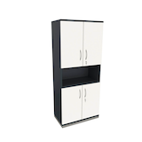 Artikelbild 1 für fm Regalschrank Sidney, 4260429769506 weiß, lavagrau 80,0 cm 44,2 cm, Artikelnummer 413577