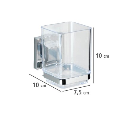 Artikelbild 2 für WENKO Zahnputzbecher Quadro silber, Artikelnummer 804852