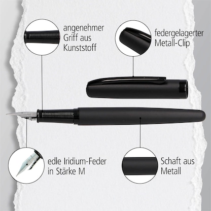 Artikelbild 6 für ONLINE® Eleganza Patronenfüller schwarz M (mittel), Artikelnummer 617318