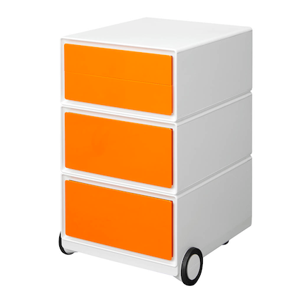 Artikelbild 5 für PAPERFLOW easyBox Rollcontainer weiß, orange 4 Auszüge 39,0 x 43,6 x 64,2 cm, Artikelnummer 170783