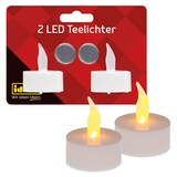 Artikelbild 1 für 2 Idena LED-Teelichter weiß, Artikelnummer 105139