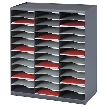 Artikelbild 10 für PAPERFLOW Sortierstation anthrazit mit 36 Fächer, Artikelnummer 484667