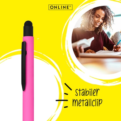 Artikelbild 7 für ONLINE® Kugelschreiber ALU Stylus pink, Schreibfarbe: blau, 1 St., Artikelnummer 617169