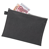 Artikelbild 1 für VELOFLEX Reißverschlussbeutel schwarz/silber Textil, 1 St., Artikelnummer 337901