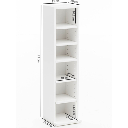 Artikelbild 2 für WOHNLING Aktenregal weiß 21,0 x 20,0 x 91,0 cm, Artikelnummer 159113