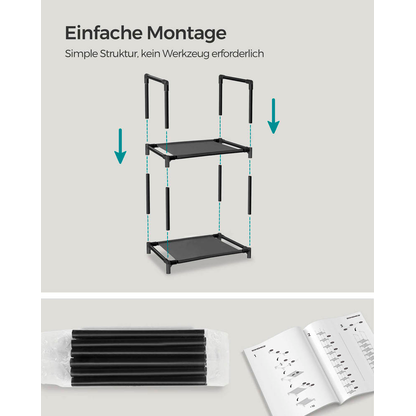 Artikelbild 9 für SONGMICS Schuhregal schwarz 33,0 x 33,0 x 173,0 cm, Artikelnummer 260939