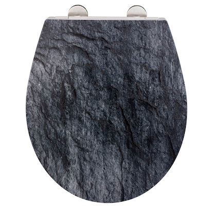 Artikelbild 4 für WENKO WC-Sitz mit Absenkautomatik Slate Rock schwarz, Artikelnummer 814034
