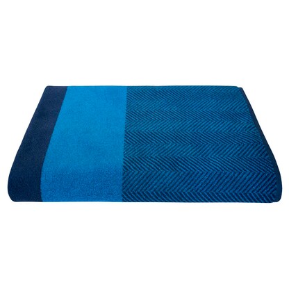 Artikelbild 2 für Dyckhoff Saunatuch XL Two-Tone Stripe blau 100,0 x 200,0 cm, Artikelnummer 251229