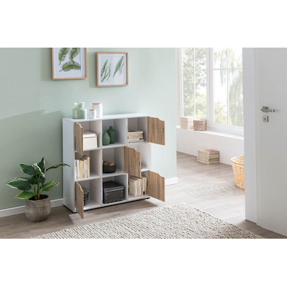 Artikelbild 6 für WOHNLING Regalschrank, WL5.526 weiß, sonoma-eiche 89,0 x 29,0 x 91,0 cm, Artikelnummer 159147