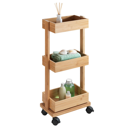 Artikelbild 4 für WENKO Etagenwagen Tortona braun 18,0 x 31,0 x 71,5 cm, Artikelnummer 530607