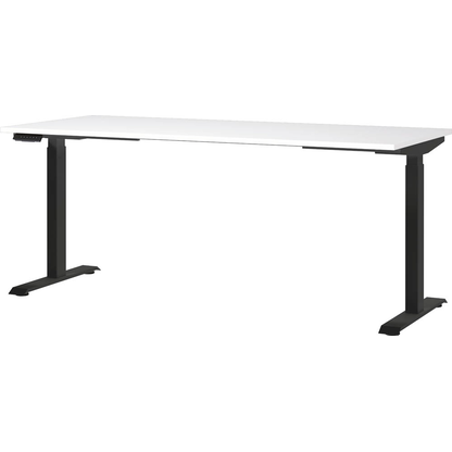 Artikelbild 13 für GERMANIA JET höhenverstellbarer Schreibtisch weiß rechteckig, T-Fuß-Gestell schwarz 180,0 x 80,0 cm, Artikelnummer 211407