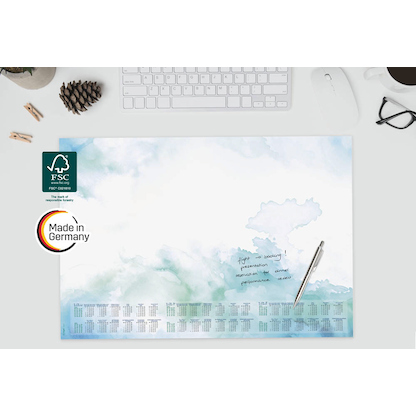 Artikelbild 7 für SIGEL Schreibtischunterlage DESIGN 206/2027/2028 blau/grün Papier 59,5 x 41,0 cm, 30 Blatt, Artikelnummer 585749