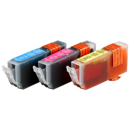 Artikelbild 3 für edding EDD-301 cyan, magenta, gelb Druckerpatronen kompatibel zu Canon CLI-526 C/M/Y, 3er-Set, Artikelnummer 280628