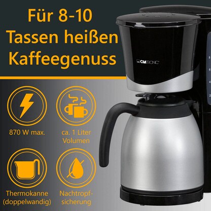 Artikelbild 3 für CLATRONIC KA 3327 Kaffeemaschine schwarz, 8-10 Tassen, Artikelnummer 299168