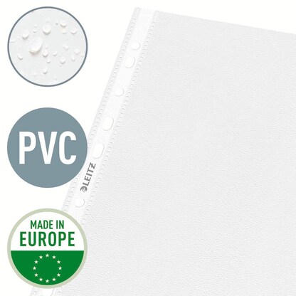 Artikelbild 10 für 100 LEITZ Prospekthüllen 4790 DIN A4 transparent genarbt 0,085 mm, Artikelnummer 578609