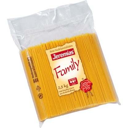 Artikelbild 2 für Jeremias® Family Spaghetti mit Ei 2,5 kg, Artikelnummer 610177