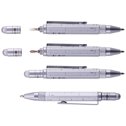 Artikelbild 2 für TROIKA® Kugelschreiber LILIPUT TOOL PEN silber, Schreibfarbe: schwarz, 1 St., Artikelnummer 666239