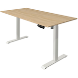 Artikelbild 1 für Kerkmann Move 1 elektrisch höhenverstellbarer Schreibtisch eiche hell rechteckig, T-Fuß-Gestell weiß 160,0 x 80,0 cm, Artikelnummer 684876