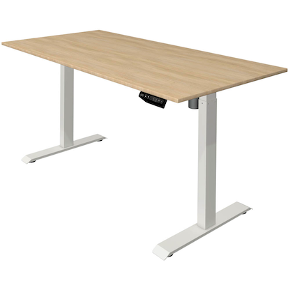 Artikelbild für Kerkmann Move 1 elektrisch höhenverstellbarer Schreibtisch eiche hell rechteckig, T-Fuß-Gestell weiß 160,0 x 80,0 cm, Artikelnummer 684876