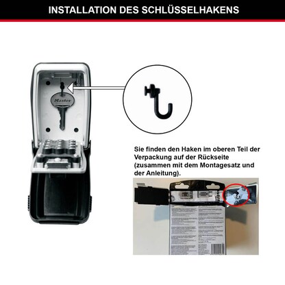 Artikelbild 9 für Master Lock® 5423EURD Schlüsseltresor grau Zahlenschloss, Artikelnummer 727663