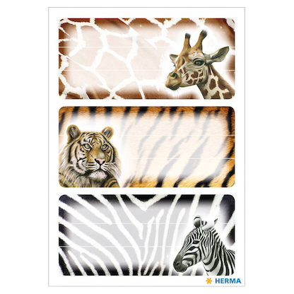 Artikelbild 2 für HERMA Schuletiketten 5877 Afrikanische Tiere, 9 Etiketten, Artikelnummer 901823