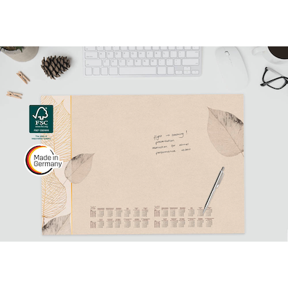 Artikelbild 7 für SIGEL Schreibtischunterlage Natural Leaves 2026/2027 creme Papier 59,5 x 41,0 cm, 30 Blatt, Artikelnummer 585634