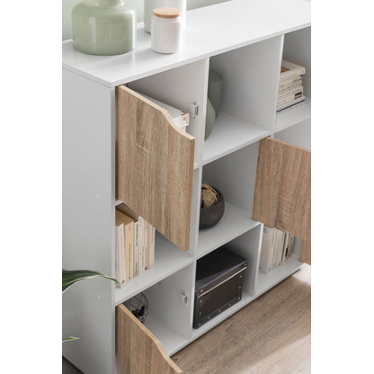 Artikelbild 7 für WOHNLING Regalschrank, WL5.526 weiß, sonoma-eiche 89,0 x 29,0 x 91,0 cm, Artikelnummer 159147