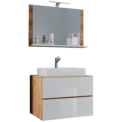 Artikelbild 20 für VCM my bath Badmöbel-Set Lendas M 915292 honig-eiche, weiß 81,0 x 46,0 x 134,0 cm, Artikelnummer 390561