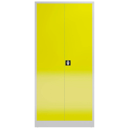 Artikelbild 3 für ClassiX Metallschrank X-530366 zinkgelb, lichtgrau 92,0 x 60,0 x 194,5 cm, aufgebaut, Artikelnummer 184188