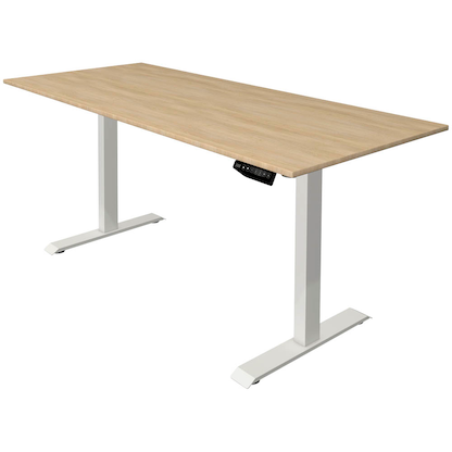 Artikelbild für Kerkmann Move 1 elektrisch höhenverstellbarer Schreibtisch eiche hell rechteckig, T-Fuß-Gestell weiß 180,0 x 80,0 cm, Artikelnummer 684888