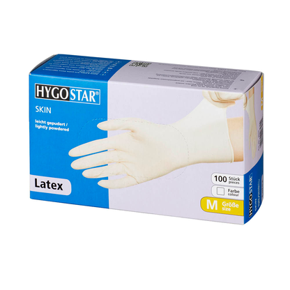Artikelbild 2 für HYGOSTAR unisex Einmalhandschuhe SKIN weiß Größe M, 100 St., Artikelnummer 597831