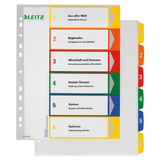 Artikelbild 1 für AKTION: LEITZ Ordnerregister 1292 DIN A4 Vollformat, Überbreite 1-6 farbig 6-teilig, 1 Satz mit Prämie nach Registrierung, Artikelnummer 614479