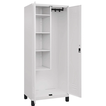 Artikelbild für CP Putzmittelschrank Classic Plus 080110-02 S10013 verkehrsweiß 80,0 x 50,0 x 195,0 cm, aufgebaut, Artikelnummer 175279