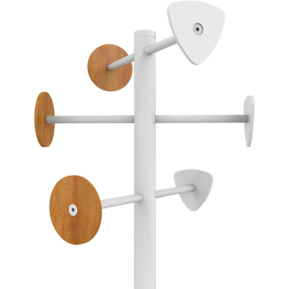 Artikelbild 3 für unilux Kleiderständer BORA BAMBOO weiß Metall 6 Haken 38,0 x 178,0 cm, Artikelnummer 723694