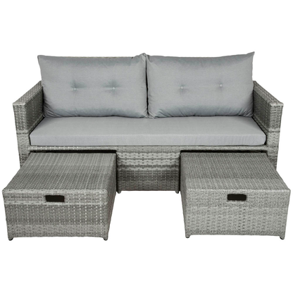 Artikelbild 2 für Garden Pleasure Loungesofa MALTA grau Kunststoff, Metall, 8-teilig, Artikelnummer 897502