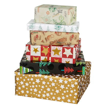 Artikelbild 7 für JUNG SCHÖNER VERPACKEN Geschenkpapier Borgholm Weihnachtsbaum mehrfarbig, 20,0 m, Artikelnummer 903077