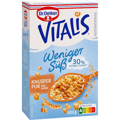 Artikelbild 9 für Dr. Oetker Vitalis Knusper Pur weniger süß Müsli 600,0 g, Artikelnummer 264159