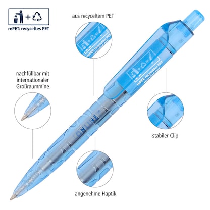 Artikelbild 3 für ONLINE® Kugelschreiber 21007/6D 2nd LIFE blau/schwarz, Schreibfarbe: blau, 1 St., Artikelnummer 283851