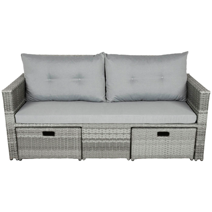 Artikelbild 3 für Garden Pleasure Loungesofa MALTA grau Kunststoff, Metall, 8-teilig, Artikelnummer 897502