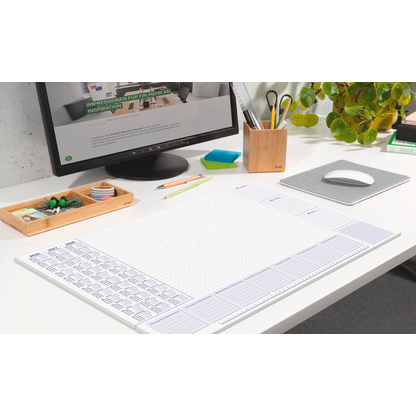 Artikelbild 2 für SIGEL Schreibtischunterlage Lilac 2026/2027/2028 weiß/lila Papier 59,5 x 41,0 cm, 30 Blatt, Artikelnummer 585648