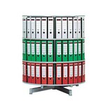 Artikelbild 1 für reef Ordnerdrehsäule hellgrau bis zu 72 Ordner, Etagen einzeln drehbar, H: 120,0 cm, Artikelnummer 677872