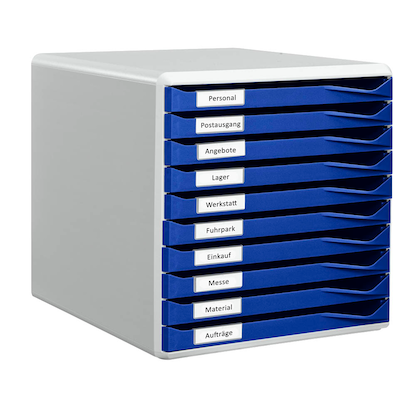 Artikelbild für AKTION: LEITZ Schubladenbox Formular-Set blau 52810035, DIN A4 mit 10 Schubladen mit Prämie nach Registrierung, Artikelnummer 331975