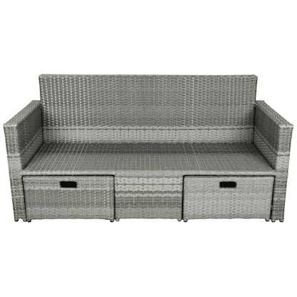 Artikelbild 4 für Garden Pleasure Loungesofa MALTA grau Kunststoff, Metall, 8-teilig, Artikelnummer 897502
